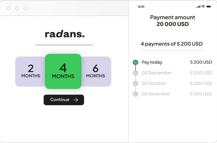 Applies for payment terms